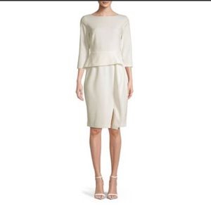 Vince Camuto NWT off-white tailored peplum dress